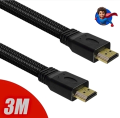 Cabo HDMI 3 metros HD Alta Velocidade 2.0 4k Ultra HDTV 1080p LEHMOX - LEY-09