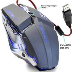 Mouse Gamer Usb com Iluminaçao Led RGB 2400 Dpi Infokit - GM-705 - comprar online