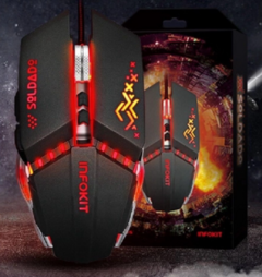 Mouse Gamer Usb com Iluminaçao Led RGB 2400 Dpi Infokit - GM-705 - RDG EXPRESS