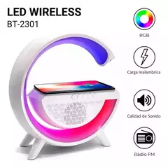 Veladores Proyectores Despertador Letra G Reloj Reproductores Bluetooth Musica Luz Nocturna Rgb en internet