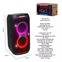 Parlante Jbl Partybox Club 120 Portatil Bluetooth Bateria - tienda online