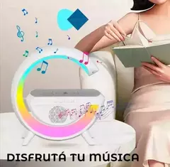 Veladores Proyectores Despertador Letra G Reloj Reproductores Bluetooth Musica Luz Nocturna Rgb - Tienda online
