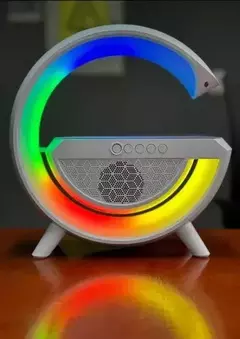 Imagen de Veladores Proyectores Despertador Letra G Reloj Reproductores Bluetooth Musica Luz Nocturna Rgb