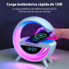 Radio reloj despertador Cargador inalámbrico Alarma Musica en internet