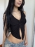 Top con picos negro
