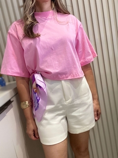 Tshirt algodão Rosa