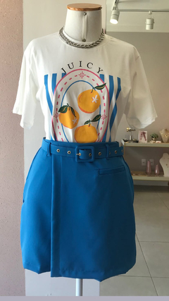 Short Saia Alfaiataria Azul