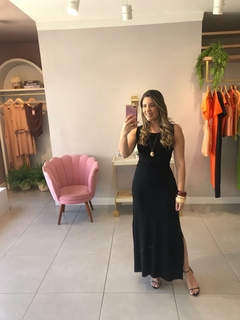 Vestido Preto Malha Moletinho - comprar online