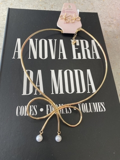 Conjunto laço pérola