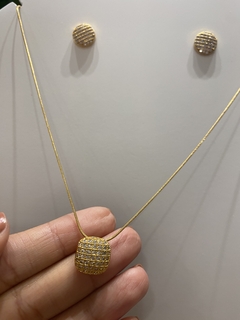 Conjunto strass dourado - comprar online