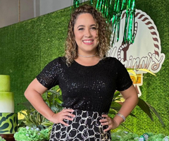 Blusa paetê preta