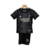 Kit Infantil Paris Saint-Germain III 23/24 Jordan - Preto com detalhes em cinza e branco