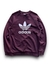 Crew Neck Sweater Adidas en color Vino