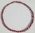Pulseira de miçangas vermelhas e azul