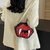 Bolsa Gótica Vampira com Estampa de Boca com Presas - comprar online