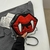 Bolsa Gótica Vampira com Estampa de Boca com Presas