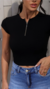 Blusa Cropped Com Zíper Feminina Revanche Jumbilla - loja online