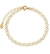 Pulseira Infantil 13cm-Fecho Mola 6mm-Extensor de 3cm-Corrente Corações Interligados 6mm 18k hipoalergênico