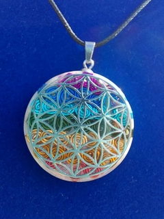 Pingente Orgonite Flor da Vida 7 Chakras com Nanotecnologia na internet