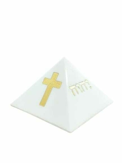 Pirâmide Orgonite Quéops Tetragrama Pró-Vida Base 13cm com Nanotecnologia