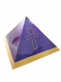Pirâmide Orgonite Quéops Ankh Base 29cm Proteção com Nanotecnologia na internet