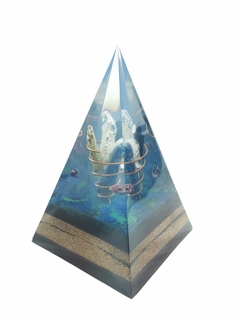 Pirâmide Orgonite Cianitas com Nanotecnologia e Tecnologia Keshe - ORAC ORGONITES - Loja Online de Orgonites
