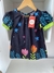 Vestido preto estampado
