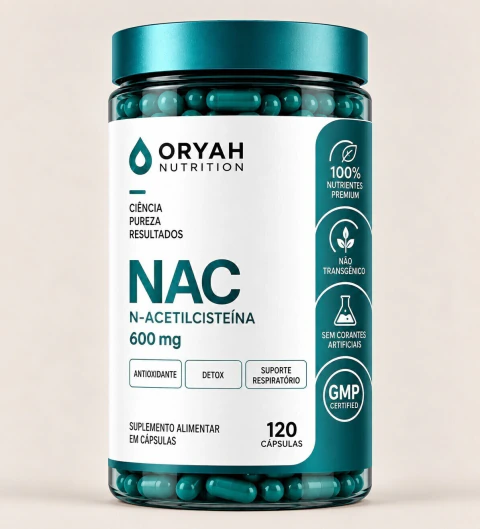 NAC (N-Acetil L-Cisteína) + Molibdênio – 60 CÁPSULAS