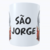 Caneca Branca Religiosa São Jorge - comprar online