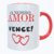 Caneca Dia Dos Namorados Interior e Alça Vermelho O Amor Vence na internet