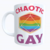Caneca Branca Chaotic Gay Letras Purpura