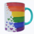 Caneca "Personalizável" Arco-Íris Azul Ciano – Orgulho LGBTQIAPN+ na internet