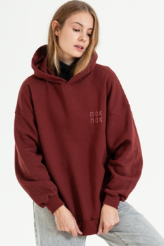 Buzo oversize con capucha y estampa al tono PUFF. (NN) - tienda online