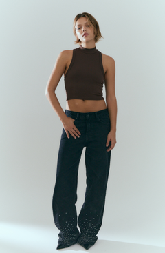 Wide leg rigido c/hotfix (H BL MILKO) - comprar online