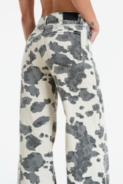 Oxford Tiro Medio rigido Estampa Vaca C/fondo beige (KRAVA) - tienda online