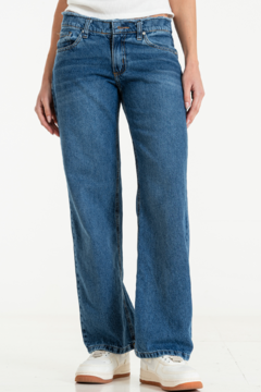 Wide leg Rigido Tiro Bajo c/cintura Desflecada (JANIS) - tienda online