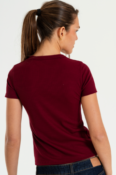 Remera manga corta basica. Morley elastizado (COPAL) - nox denim