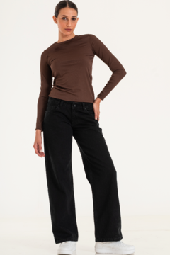 Wide leg rigido tiro bajo (BL CLARA) - nox denim