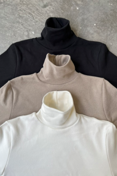 Polera basica rib simil lanilla (MALIB) - nox denim