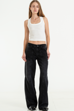 Wide leg Tiro Medio c/recortes (B LOHAN) - tienda online