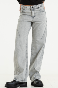 Wide leg rigido Tiro Medio c/pinzas (S YAGUAR) - comprar online
