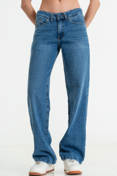 Wide leg Rigido Tiro Medio (LINDA) - nox denim
