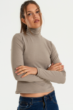 Polera basica rib simil lanilla (MALIB) - nox denim