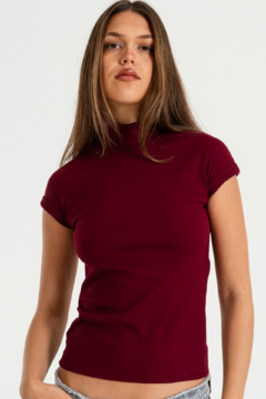 Remera manga corta polera. Morley elastizado (MORION)