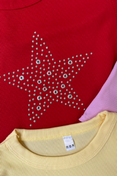Remera manga corta escote cerrado babytee rib elastizado Con Hotfix (H RAME) en internet
