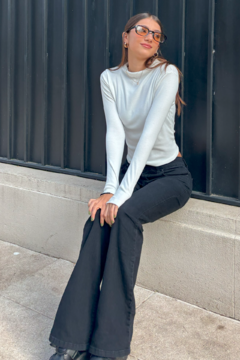 Flare elastizado Tiro Medio (B KATYA) - nox denim