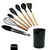 Conjunto de Utensilios Silicone 8 Peças - Preto - Starkday