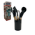 Conjunto de Utensilios Silicone 8 Peças - Preto - comprar online