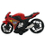 Super Moto 1600 Esportiva com Rodas com Fricção - Vermelho - Starkday