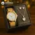 Relógio Feminino Analógico + Kit C/ Colar, Brincos Feminino Folheado á Ouro 18K Dourado